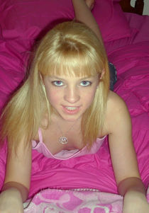 Blonde quick blowjob if